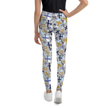 Load image into Gallery viewer, Airplanes on Gray - Youth Leggings
