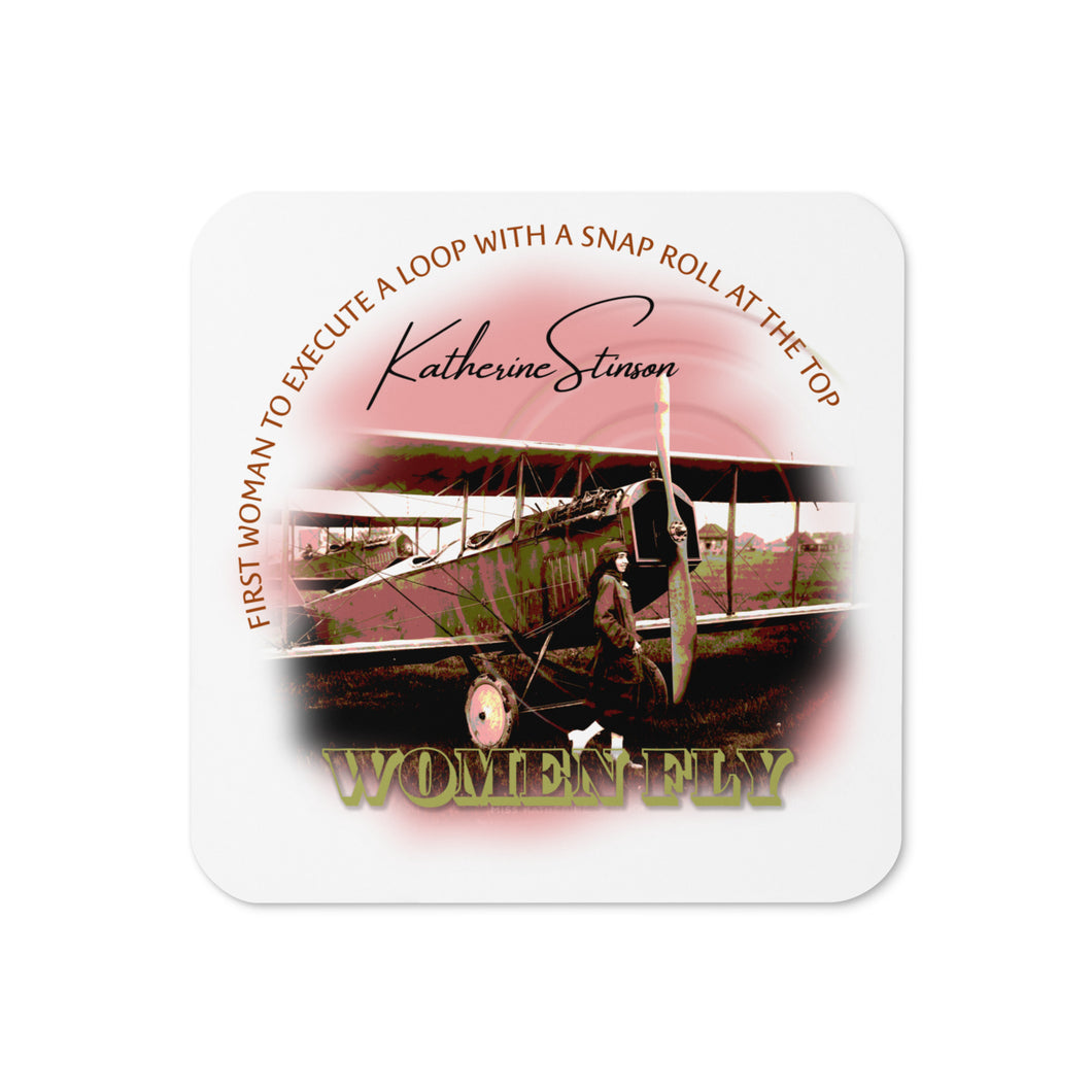 Katherine Stinson - Cork-back coaster