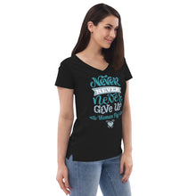 Load image into Gallery viewer, Women’s recycled v-neck t-shirt
